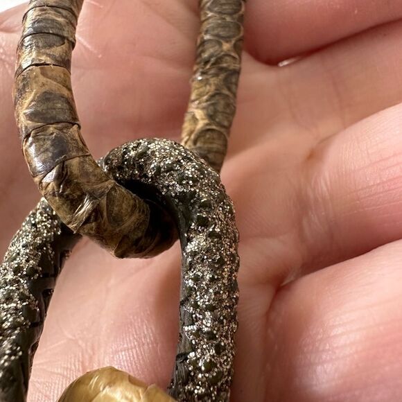 Vintage Chain Link Mix Print Infinity Necklace - Picture 7 of 10